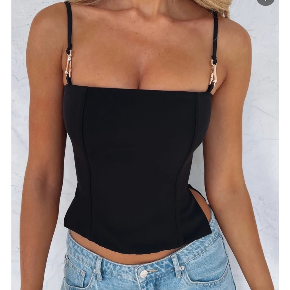 WHITE FOX BLACK BUSTIER BRAND NEW